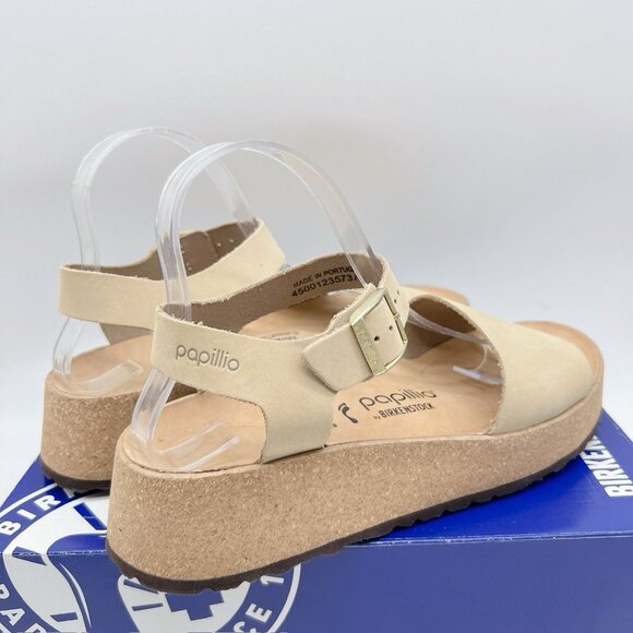 Birkenstock Glenda Sandals Platform Wedge Sandcastle Nubuck Wms EU 41 US 10-10.5 - Picture 6 of 11